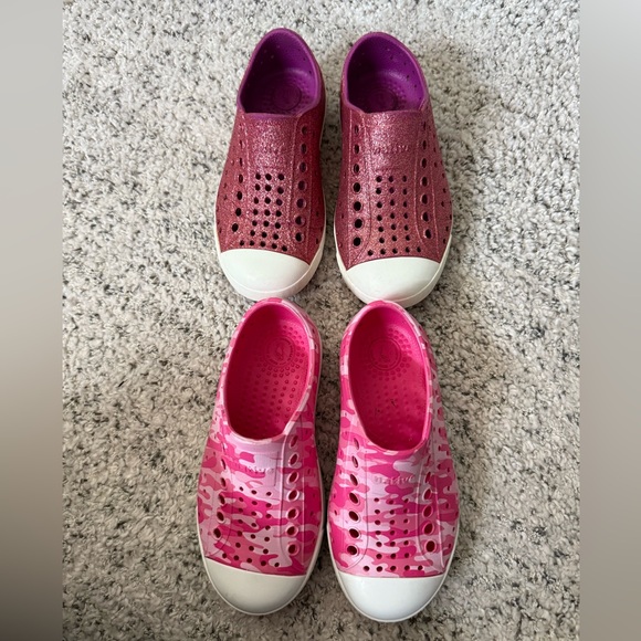 LOT OF 2 natives kids shoes pink size 9 - Picture 1 of 5